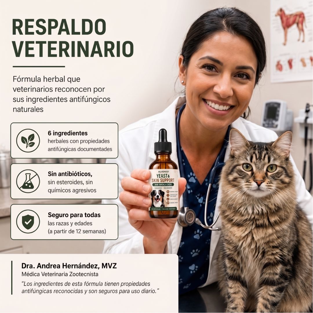 Fórmula Veterinaria Natural para Eliminar Hongos en Gatos