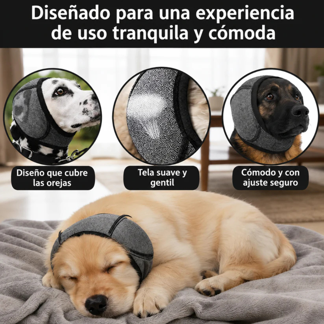 Protege a tu perro del pánico por fuegos artificiales, tormentas y ruidos fuertes.