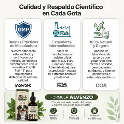 Fórmula veterinaria natural para eliminar hongos en perros