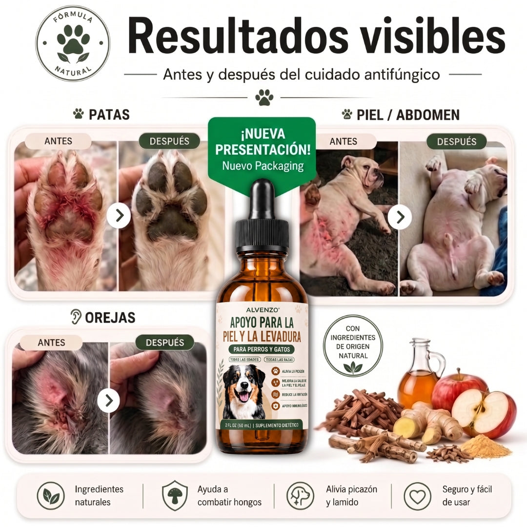Fórmula Veterinaria Natural para Eliminar Hongos en Perros