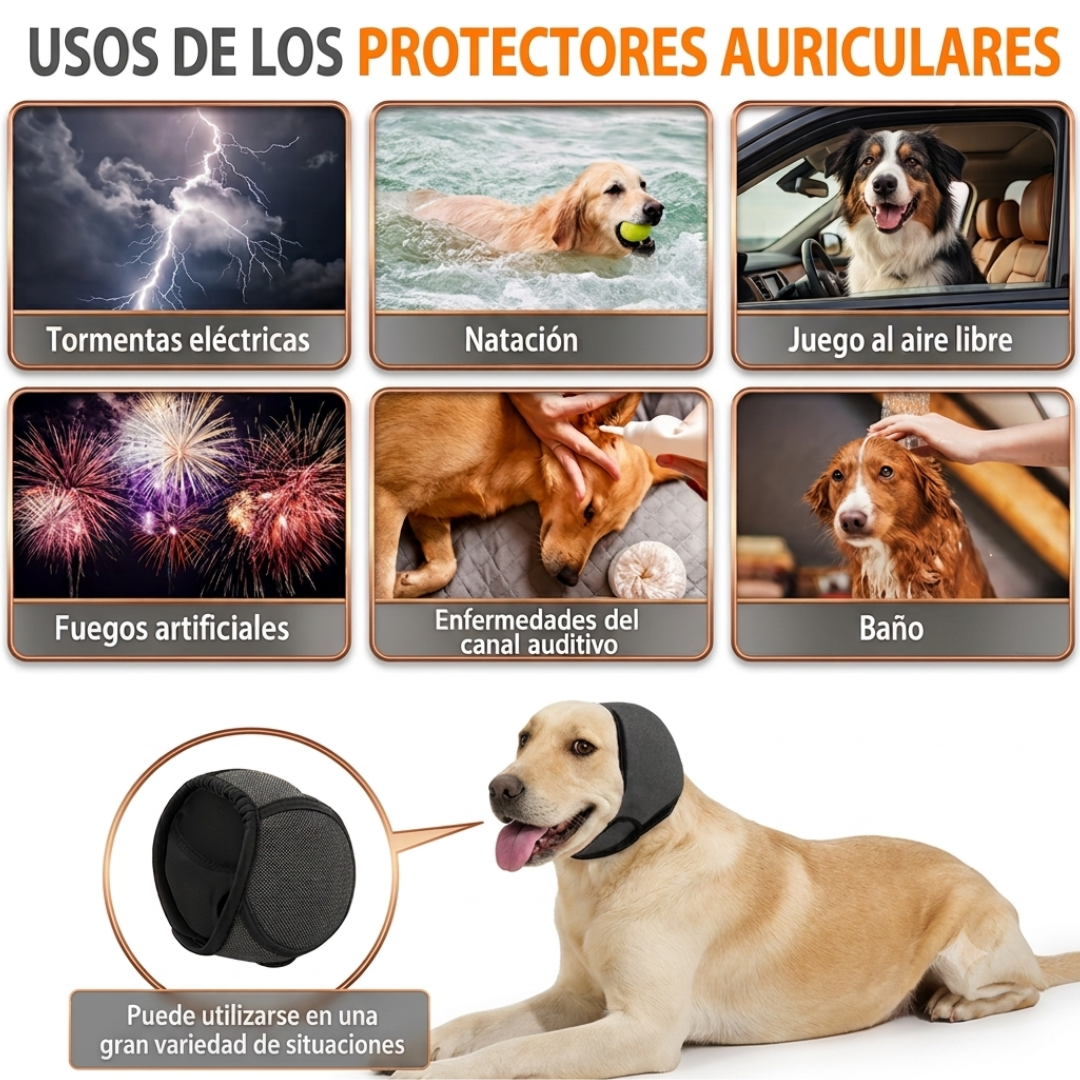 Protege a tu perro del pánico por fuegos artificiales, tormentas y ruidos fuertes.