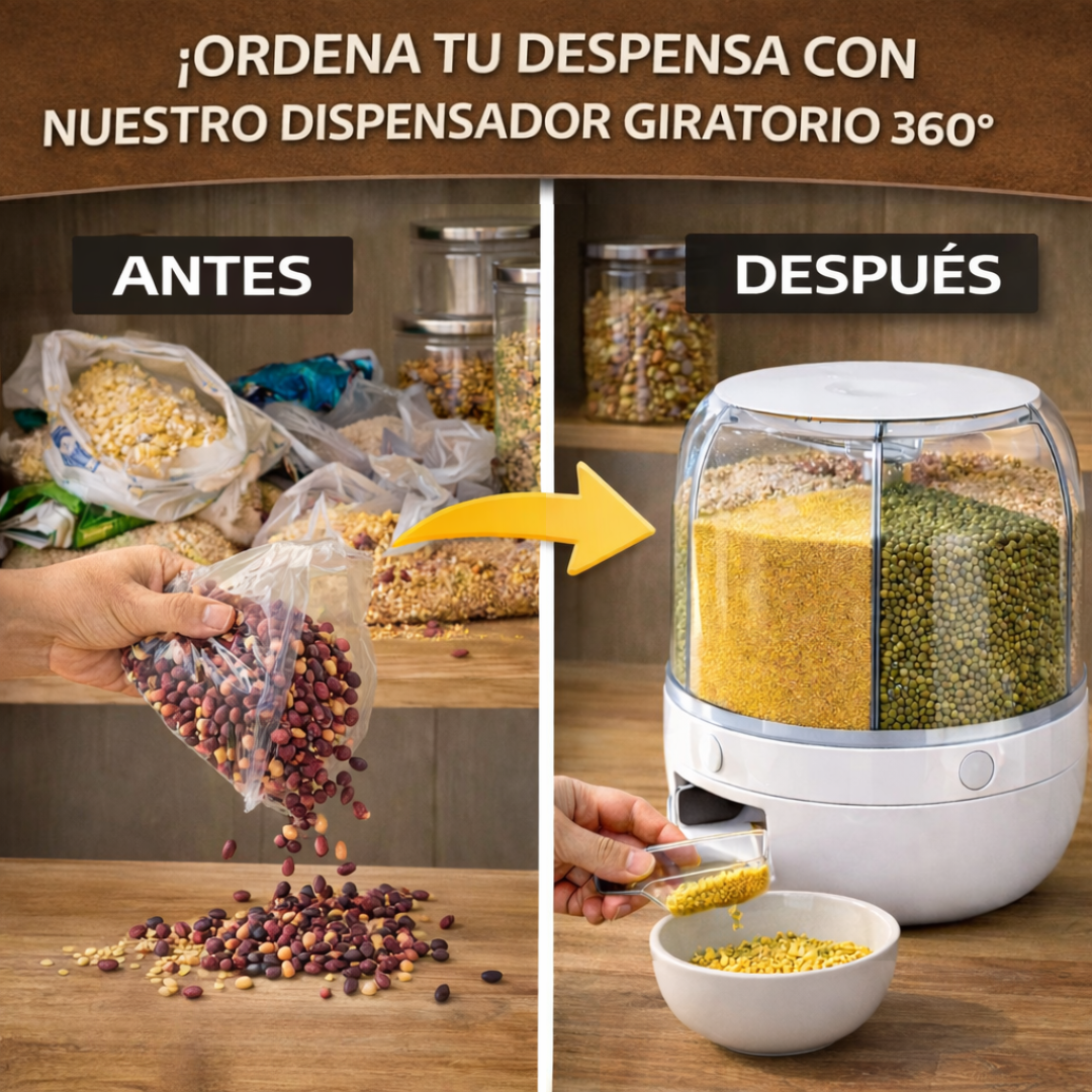 Dispensador Giratorio 360° - Orden Total y Frescura Garantizada