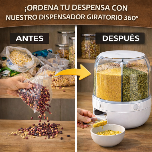 Dispensador Giratorio 360° - Orden Total y Frescura Garantizada